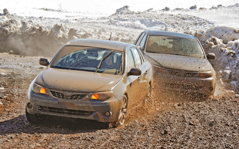 Illustration for article titled Subarus, Mud, And The Fine Art Of Sideways